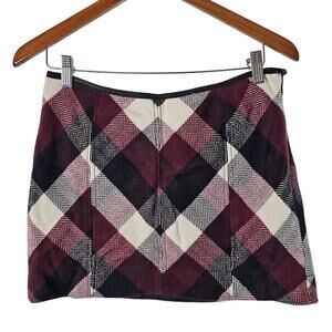 Free People Mini Skirt Womens Small Red Twiggy Herringbone Y2K Clueless Preppy